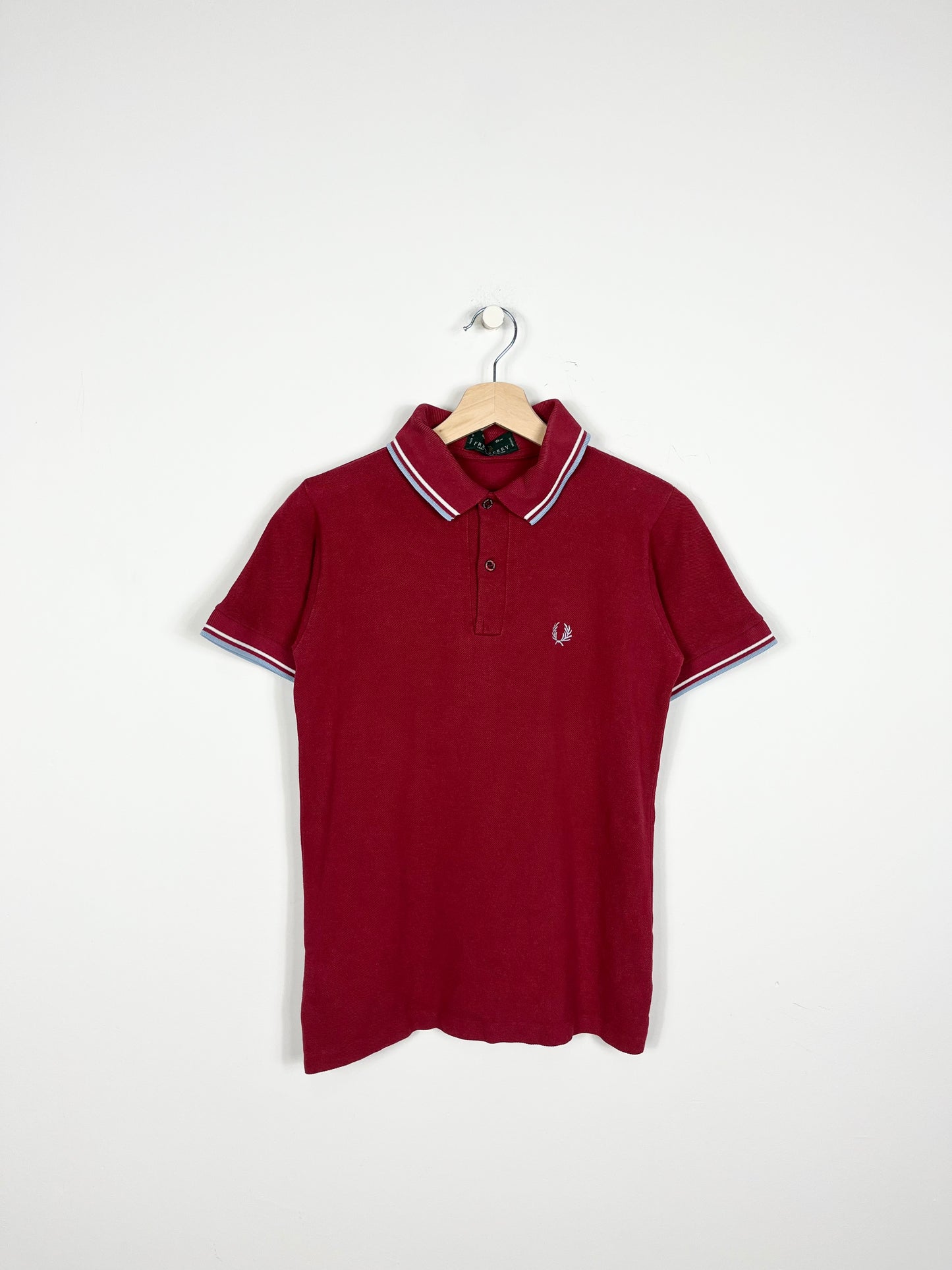 FRED PERRY VINTAGE BASIC LOGO POLO SHIRT (XS)